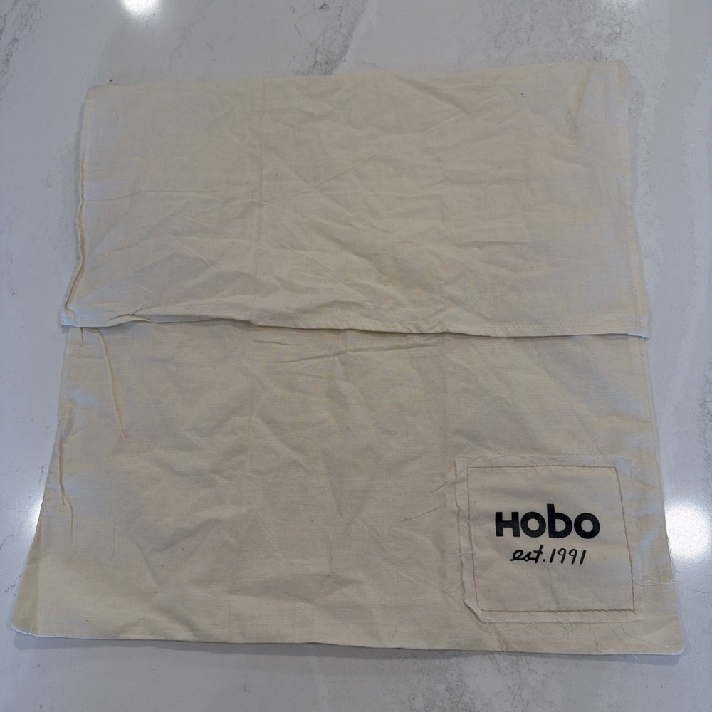 HOBO cotton dust bag for purse with fold over flap Used 17" Square